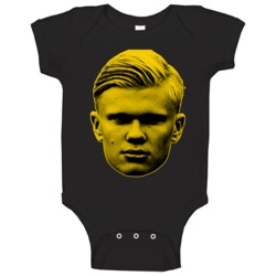 Erling Haaland Borussia Dortmund Soccer Futball Big Head Baby One Piec