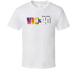 Commodore Vic 20 Retro Vintage Logo Grunge Worn Look Computer Video Ga