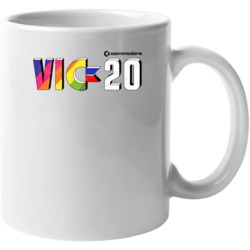 Commodore Vic 20 Retro Vintage Logo Grunge Worn Look Computer Video Ga
