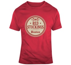 Boston Red Stockingse Patch Logo T Shirt