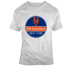 New York Metropolitans Patch Logo T Shirt