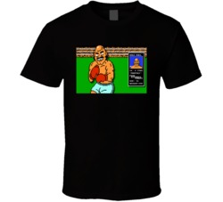 Bald Bull Mike Tyson Punch Out Boxer Card Retro Video Game Fan T Shirt