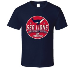 San Francisco Sea Lions Negro Baseball Team Retro T Shirt