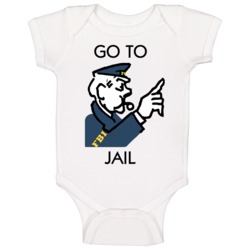Go To Jail Monopoly Fbi Game Board Fan Baby One Piece