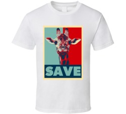 Save The Giraffes Eco Friendly Vegan Activism Animal T Shirt