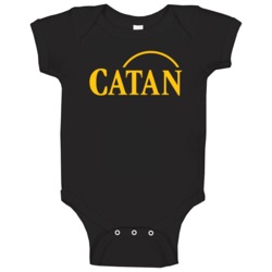 Catan Best Board Game Of All Time Players Retro Poster Baby One Piece