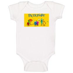 Pictionary Best Board Game Of All Time Players Poster Baby One Piece