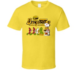 Burger Time Art Work 80s Video Game Fan T Shirt Burger Time Art Work 80s Video Game Fan T Shirt