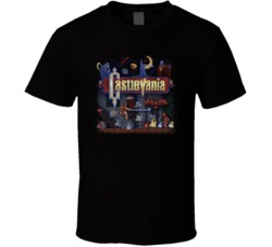 Castlevania Pixel Art Work 80s Video Game Fan T Shirt Castlevania Pixel Art Work 80s Video Game Fan T Shirt