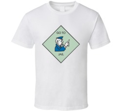 Monopoly Go To Jail Board Game Space Group Halloween Costume T Shirt