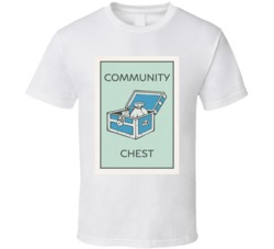 Monopoly Board Game Community Chest Card Group Halloween Costume T Shi