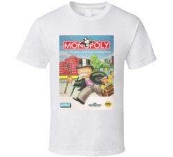 Monopoly Sega Video Game Retro Vintage Box Cover T Shirt