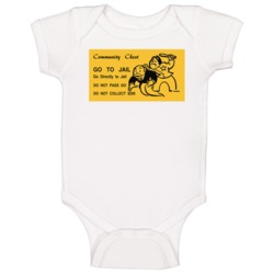 Monopoly Community Chest  Go To Jail Card Group Halloween Costume Baby