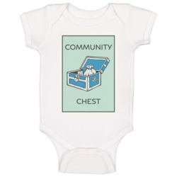 Monopoly Board Game Community Chest Card Group Halloween Costume Baby 