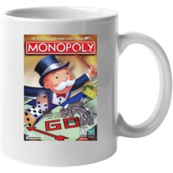 Monopoly 3d Live Action Boardgame Retro Vintage Box Cover Mug