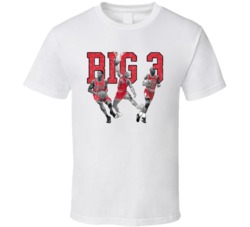 Chicago Basketball Big 3 Michael Jordan Dennis Rodman Scottie Pippen R