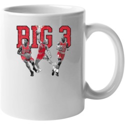 Chicago Basketball Big 3 Michael Jordan Dennis Rodman Scottie Pippen R
