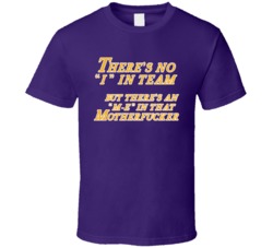 No I In Team Me Motherfcker Shaq Kobe La Los Angeles Basketball Quote 