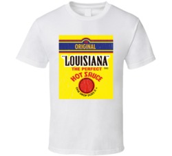 The Original Louisiana Hot Sauce Logo Label T Shirt