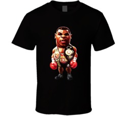Mike Tyson Cartoon Boxer Cool Retro Boxing Fan T Shirt