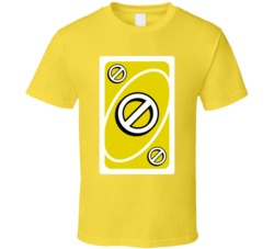 Skip Yellow Uno Card Game Fan Halloween Fancy Dress T Shirt