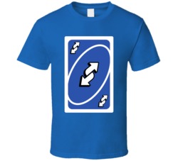 Reverse Blue Uno Card Game Fan Halloween Fancy Dress T Shirt