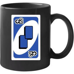 Draw Two 2 Blue Uno Card Game Fan Halloween Mug Mug