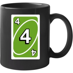 Four 4 Green Uno Card Game Fan Halloween Mug Mug