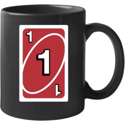 One 1 Red Uno Card Game Fan Halloween Mug Mug