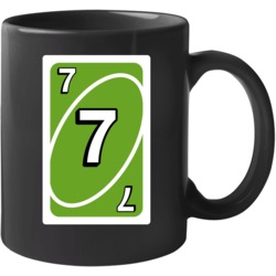 Seven 7 Green Uno Card Game Fan Halloween Mug Mug