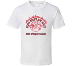 Dirty Dick's Hot Pepper Sauce Logo Grunge Vintage Worn Look T Shi