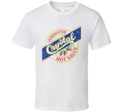 Louisiana's Pure Crystal Hot Sauce Logo Grunge Vintage Worn Look 