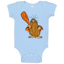 Captain Caveman Retro Cartoon Baby One Piece