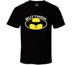 Buttman Batman Funny Logo Parody T Shirt