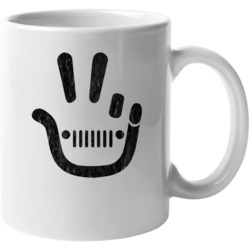 Jeep Wave Funny Car Fan Grunge Worn Look Mug