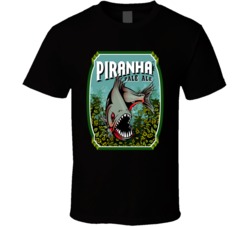 Piranha Pale Ale Beer Logo T Shirt