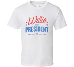 Willie For President American Country Music Fan Grunge Vintage Look T 