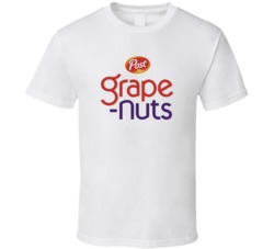 Grape Nuts Logo Greatest Cereal Of All Time Breakfast Fan Foodie T Shi