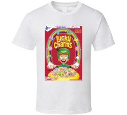 Lucky Charms Box Greatest Cereal Of All Time Breakfast Fan Foodie T Sh