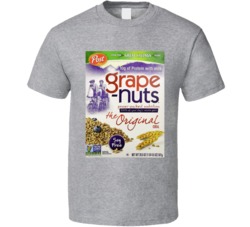 Grape Nuts Box Greatest Cereal Of All Time Breakfast Fan Foodie T Shir