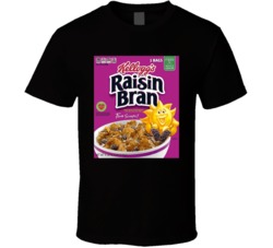 Raisin Bran Box Greatest Cereal Of All Time Breakfast Fan Foodie T Shi