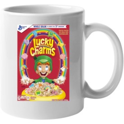 Lucky Charms Box Greatest Cereal Of All Time Breakfast Fan Foodie Mug 
