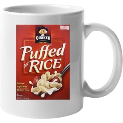 Quaker Puffed Rice Box Greatest Cereal Of All Time Breakfast Fan Foodi