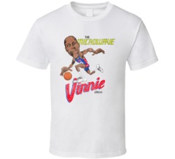 Vinne The Microwave Johnson Vintage Basketball Caricature T Shirt