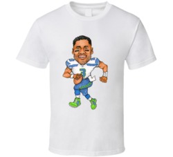 Russell Wilson Football Caricature T Shirt