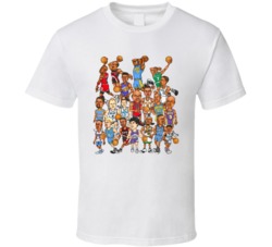 90s Basketball Guards Caricature Vintage T Shirt
