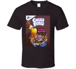 Cocoa Puffs Box Greatest Cereal Of All Time Breakfast Fan Foodie T Shi