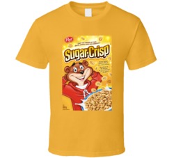 Sugar Crisp Box Greatest Cereal Of All Time Breakfast Fan Foodie T Shi