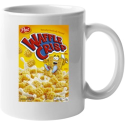 Waffle Crisp Box Greatest Cereal Of All Time Breakfast Fan Foodie Mug 