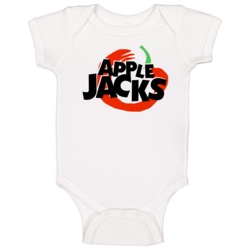 Apple Jacks Logo Greatest Cereal Of All Time Breakfast Fan Foodie Baby